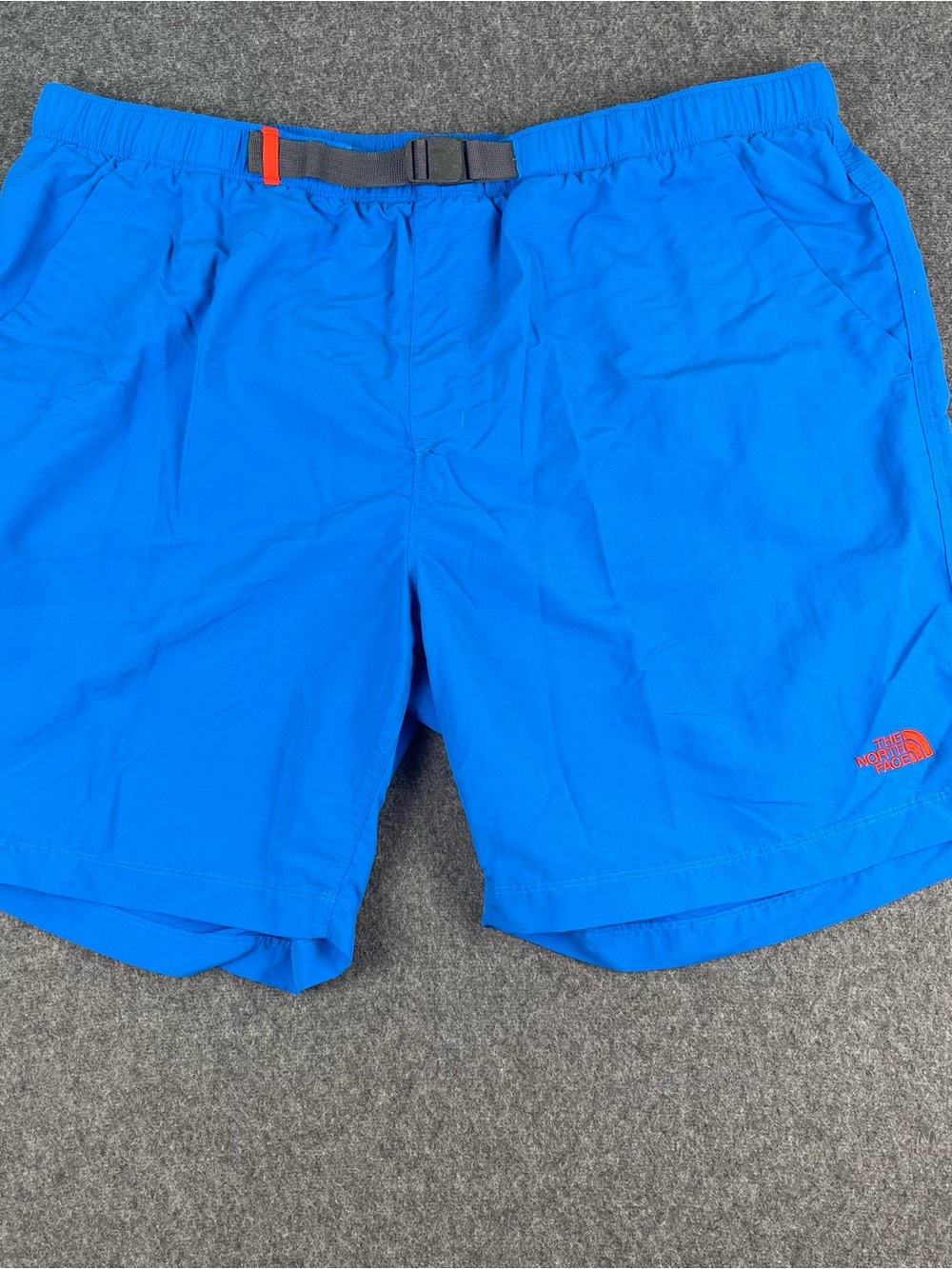 The North Face Class V Blue Mens 2XL Short Swim Trunks Lined Belted Nylon